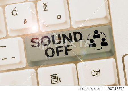 Hand writing sign Sound Off. Business overview To not hear any kind of sensation produced by stimulation Hands Holding Flag Goals, Lamp Ideas Trophy Celebrating Success Graph Bars Hand writing sign Sound Off. Business overview To not hear any kind of sensation produced by stimulation Hands Holding Flag Goals, Lamp Ideas Trophy Celebrating Success Graph Bars 90757711