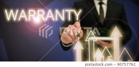 Conceptual caption Warranty. Business idea Free service of repair and maintenance of the product sold -47215 90757762