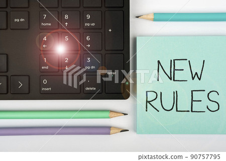 Conceptual caption New Rules. Word for A state of changing an iplemented policy for better upgrade Businessman Standing Ladder Fixing Light Bulb Generating New Futuristic Ideas. Conceptual caption New Rules. Word for A state of changing an iplemented policy for better upgrade Businessman Standing Ladder Fixing Light Bulb Generating New Futuristic Ideas. 90757795