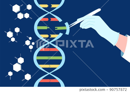 Dna engineering. Crispr cas9, gene editing and manipulating. Genetic modification, biochemistry and medicine. Human genome experiments recent vector concept Dna engineering. Crispr cas9, gene editing and manipulating. Genetic modification, biochemistry and medicine. Human genome experiments recent vector concept 90757872