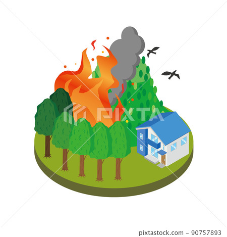 Image illustration of forest fire Image illustration of forest fire 90757893