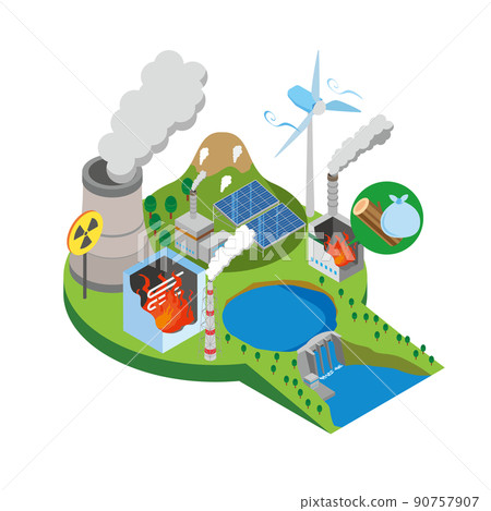 各種發電設施的圖片說明 90757907