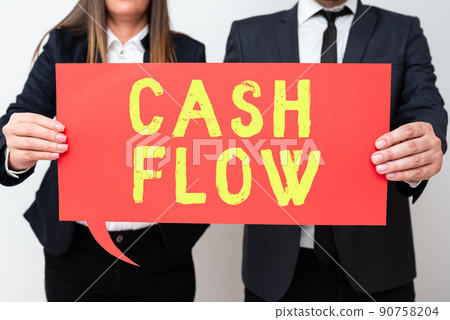 Inspiration showing sign Cash Flow. Business idea Movement of the money in and out affecting the liquidity -48191 90758204