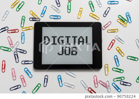 Inspiration showing sign Digital Job. Business concept get paid task done through internet and personal computer -47883 Inspiration showing sign Digital Job. Business concept get paid task done through internet and personal computer -47883 90758224