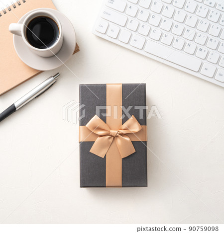 father's day background top view office work gift Father's day 90759098