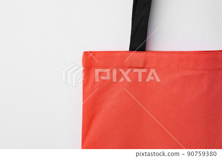 Empty fabric shopping bag on white background Empty fabric shopping bag on white background 90759380