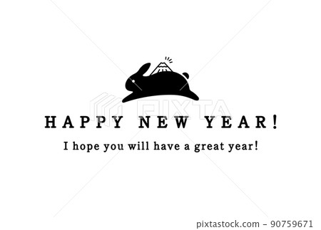 New Year's card template for the year of the rabbit in 2023, simple fashionable illustration, material, Reiwa 5 years New Year's card template for the year of the rabbit in 2023, simple fashionable illustration, material, Reiwa 5 years 90759671
