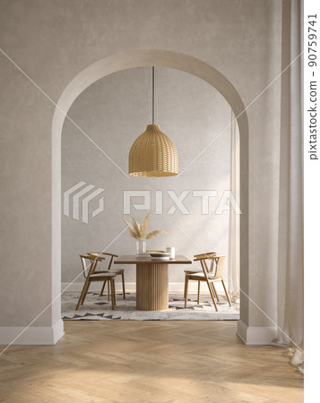 Modern style conceptual interior room 3d illustration Modern style conceptual interior room 3d illustration 90759741