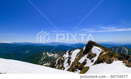 (Gunma Prefecture) Tanigawadake / mountaintop Tomanomimi during the snowy season (Gunma Prefecture) Tanigawadake / mountaintop Tomanomimi during the snowy season 90759977