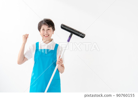 女性圍裙甲板刷膽姿勢 90760155