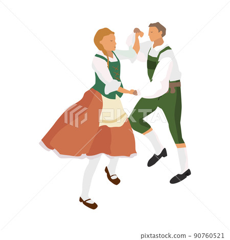 Drawing of dancing man and woman on isolated background Drawing of dancing man and woman on isolated background 90760521