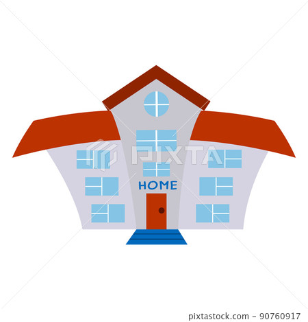 residential house, cottage. vector isolated on a white background residential house, cottage. vector isolated on a white background 90760917