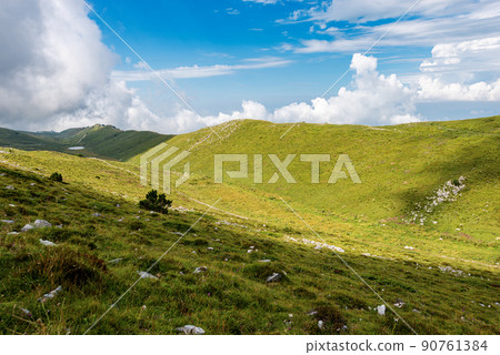 Green Pastures on Italian Alps - Monte Baldo Ridge of Naole 90761384