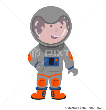 illustration of an astronaut, vector isolated on a white background 90761623
