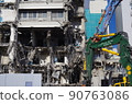 Dismantling construction site of the building 90763086