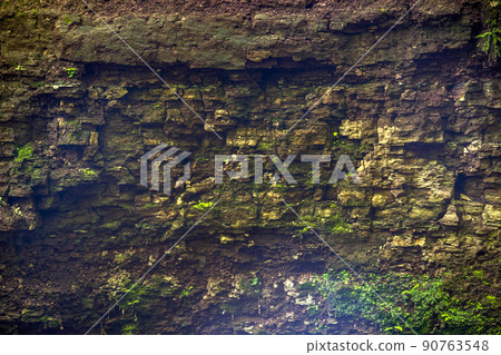 close-up of rock texture on Dnister canyon, Ternopil region, Ukraine close-up of rock texture on Dnister canyon, Ternopil region, Ukraine 90763548