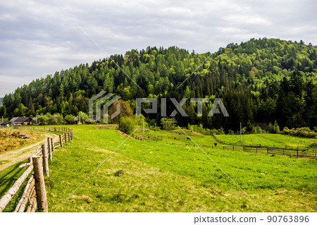 carpathian rural landscape 90763896