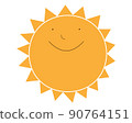 Sun icon on white background. Happy Sun Emoji. Summer Vacations. Illustration Face Vector  90764151