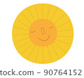 Sun icon on white background. Happy Sun Emoji. Summer Vacations. Illustration Face Vector  90764152