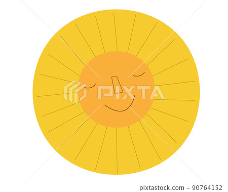 Sun icon on white background. Happy Sun Emoji. Summer Vacations. Illustration Face Vector  90764152