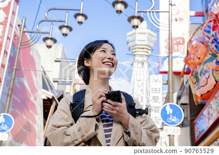 大阪觀光女性通天閣新世界 90765529