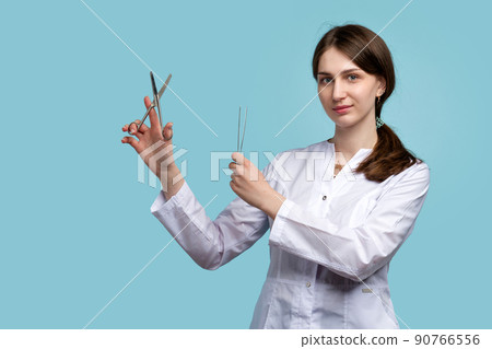 Surgeon with Surgical Instruments 90766556