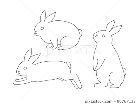 Rabbit Illustration Outline 90767132