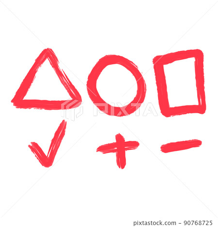 igns and symbols, triangle, circle, square, checkmark, plus and minus igns and symbols, triangle, circle, square, checkmark, plus and minus 90768725
