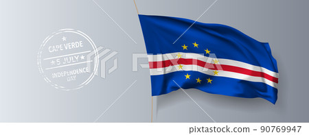Cape Verde happy independence day greeting card, banner with template text vector illustration Cape Verde happy independence day greeting card, banner with template text vector illustration 90769947