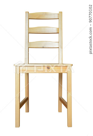 Front view of wooden chair Front view of wooden chair 90770102