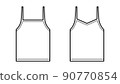 Fashion size notation, description, template for design Illustration material / Clothes camisole Fashion size notation, description, template for design Illustration material / Clothes camisole 90770854