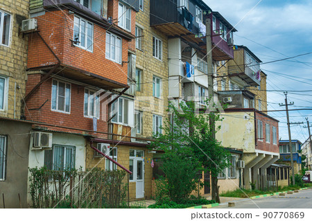 multi-storey residential building with illegal enlargements in Derbent, Dagestan multi-storey residential building with illegal enlargements in Derbent, Dagestan 90770869