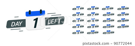 Promotion icon. Days countdown banner. Web banner with calendar Promotion icon. Days countdown banner. Web banner with calendar 90772044