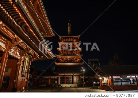 東京淺草淺草寺五層寶塔 90773087