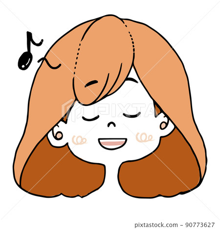 一個女孩在好心情唱歌 一個女孩在好心情唱歌 90773627