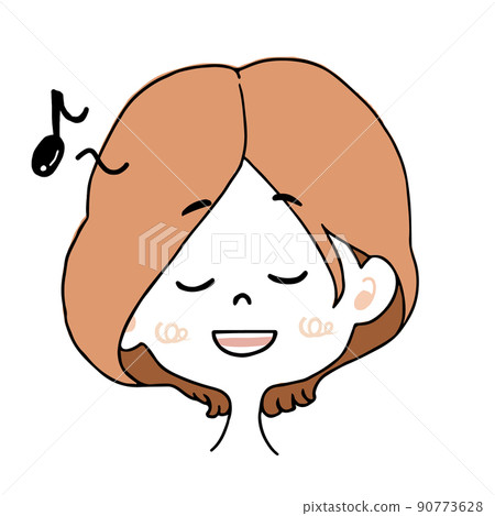 一個女孩在好心情唱歌 90773628