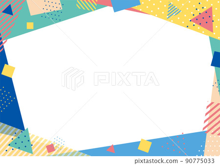 Geometric frame with colorful color scheme Geometric frame with colorful color scheme 90775033