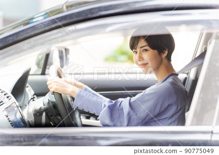 Driving female car car Driving female car car 90775049