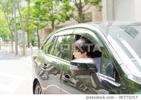 Driving female car car Driving female car car 90775057
