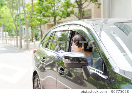 Driving female car car Driving female car car 90775058