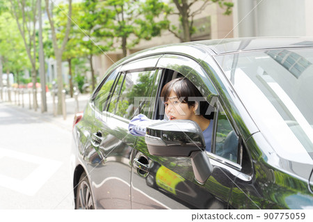Driving female car car Driving female car car 90775059