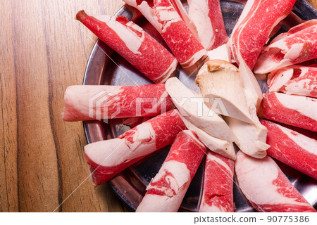 Korean traditional style fresh pork beef belly BBQ Korean traditional style fresh pork beef belly BBQ 90775386