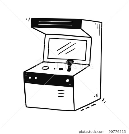 Video game arcade machine. Retro game control. Vector illustration 90776213