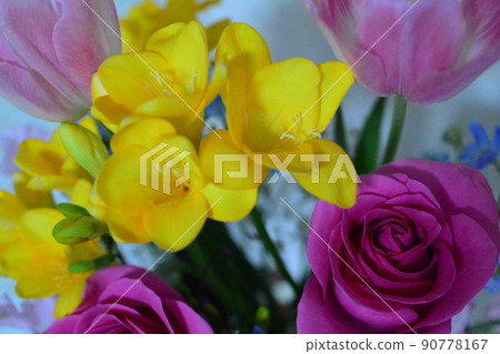 可愛的花朵,柔和的花朵 可愛的花朵,柔和的花朵 90778167