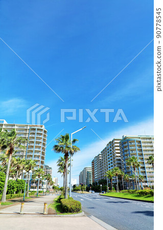 Summer blue sky and city resort condominium Summer blue sky and city resort condominium 90778545