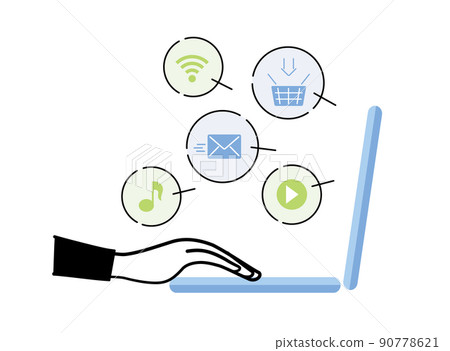 PC operation Internet online shopping PC operation Internet online shopping 90778621