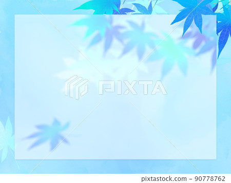具有涼爽秋葉和水彩質感的框架 具有涼爽秋葉和水彩質感的框架 90778762