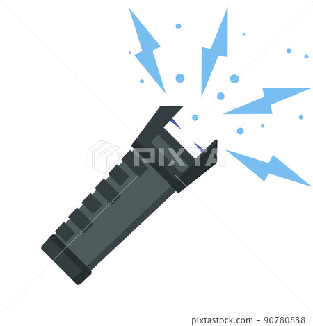 Shocker for protection. Taser is an electric weapon. Personal safety. 90780838