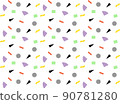 Colorful pop 80's style fun pattern illustration 90781280