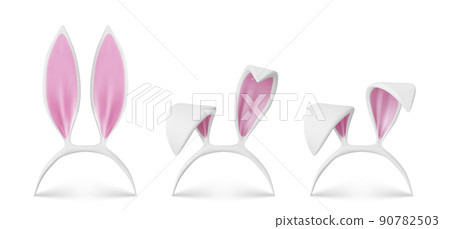 Bunny ears headband. White rabbit easter mask 90782503